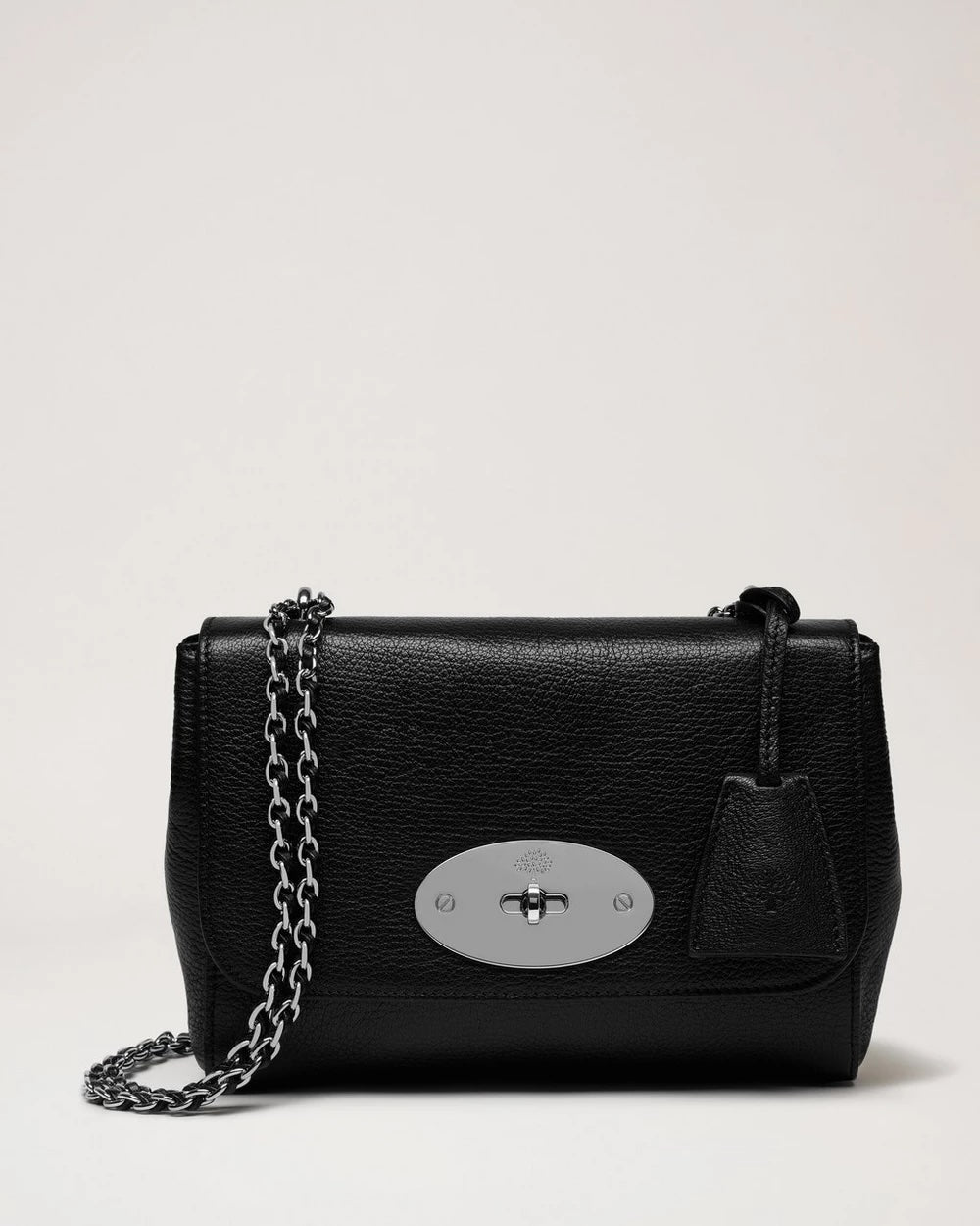 Lily Glossy Goat Black-Silver Toned