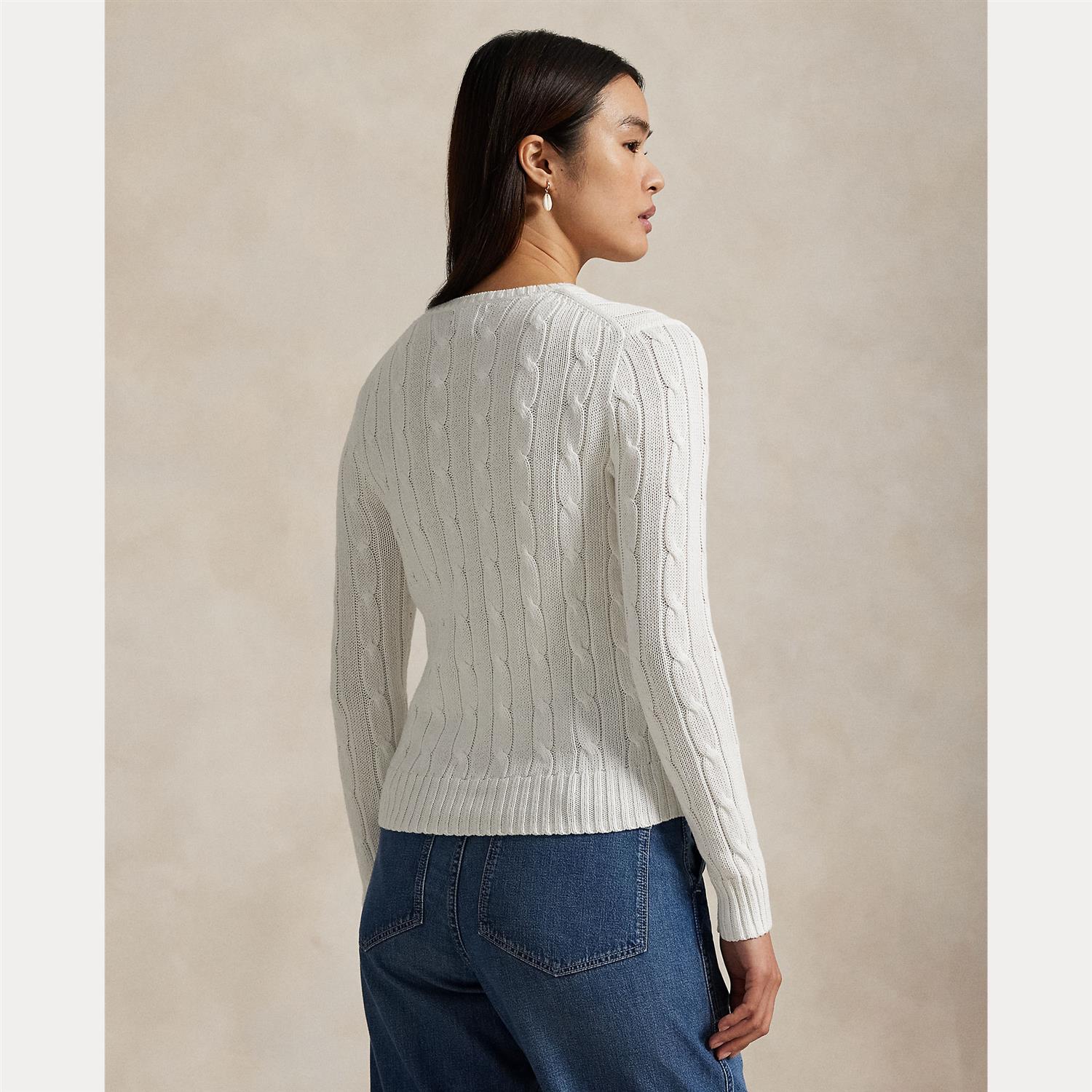 Cable-knit Cotton Crewneck Sweater