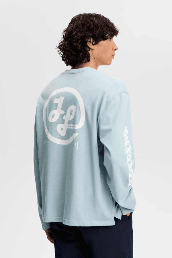 Walsh LS Print T-shirt - Turkis