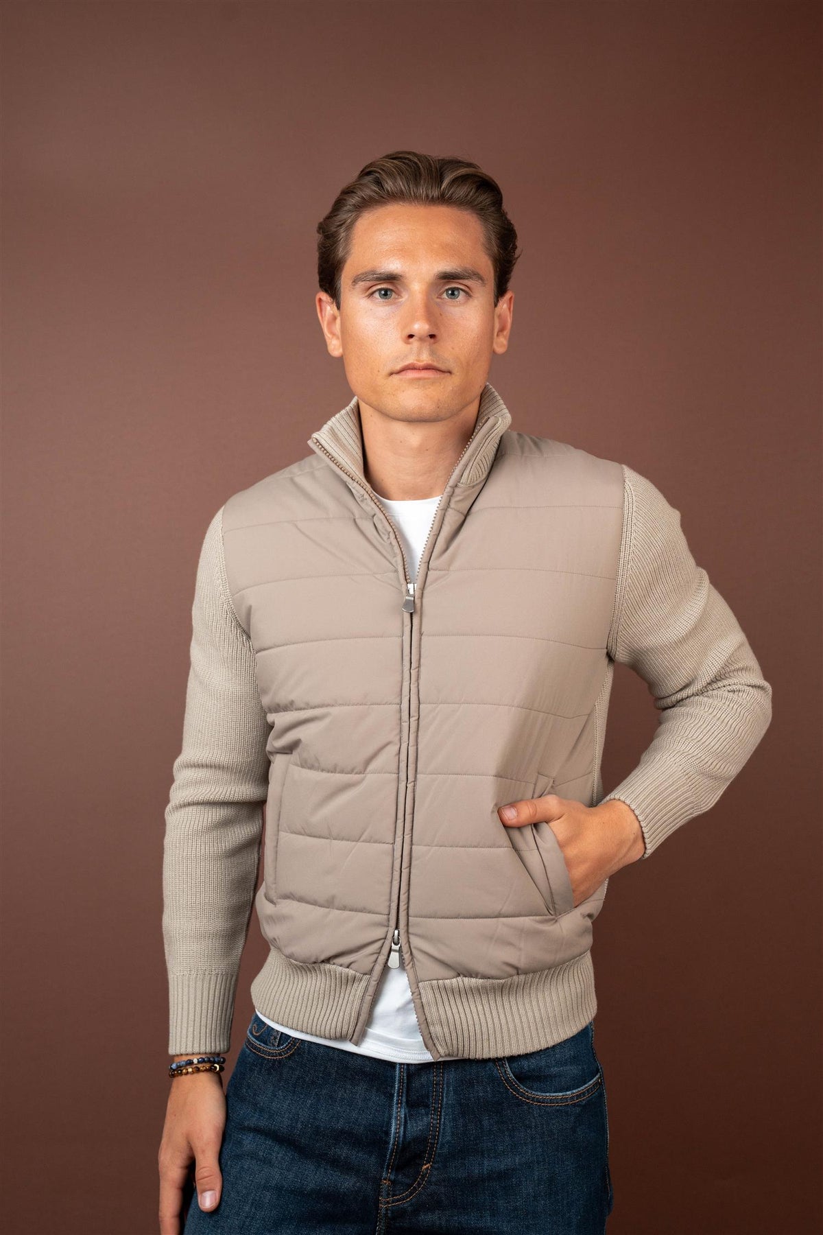 Jacket Zip - Taupe