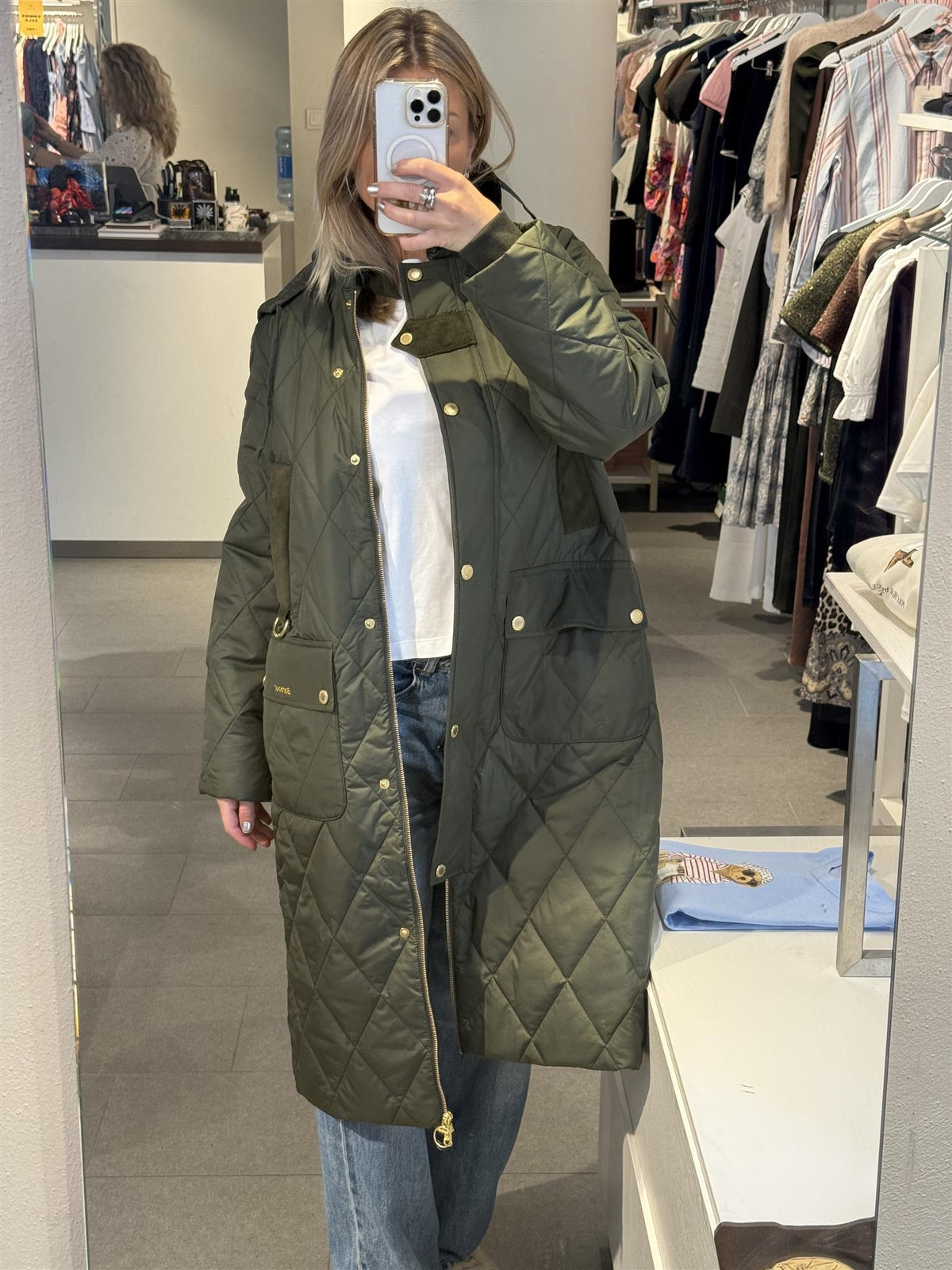Barbour Rudson Quilted Jacket Olive