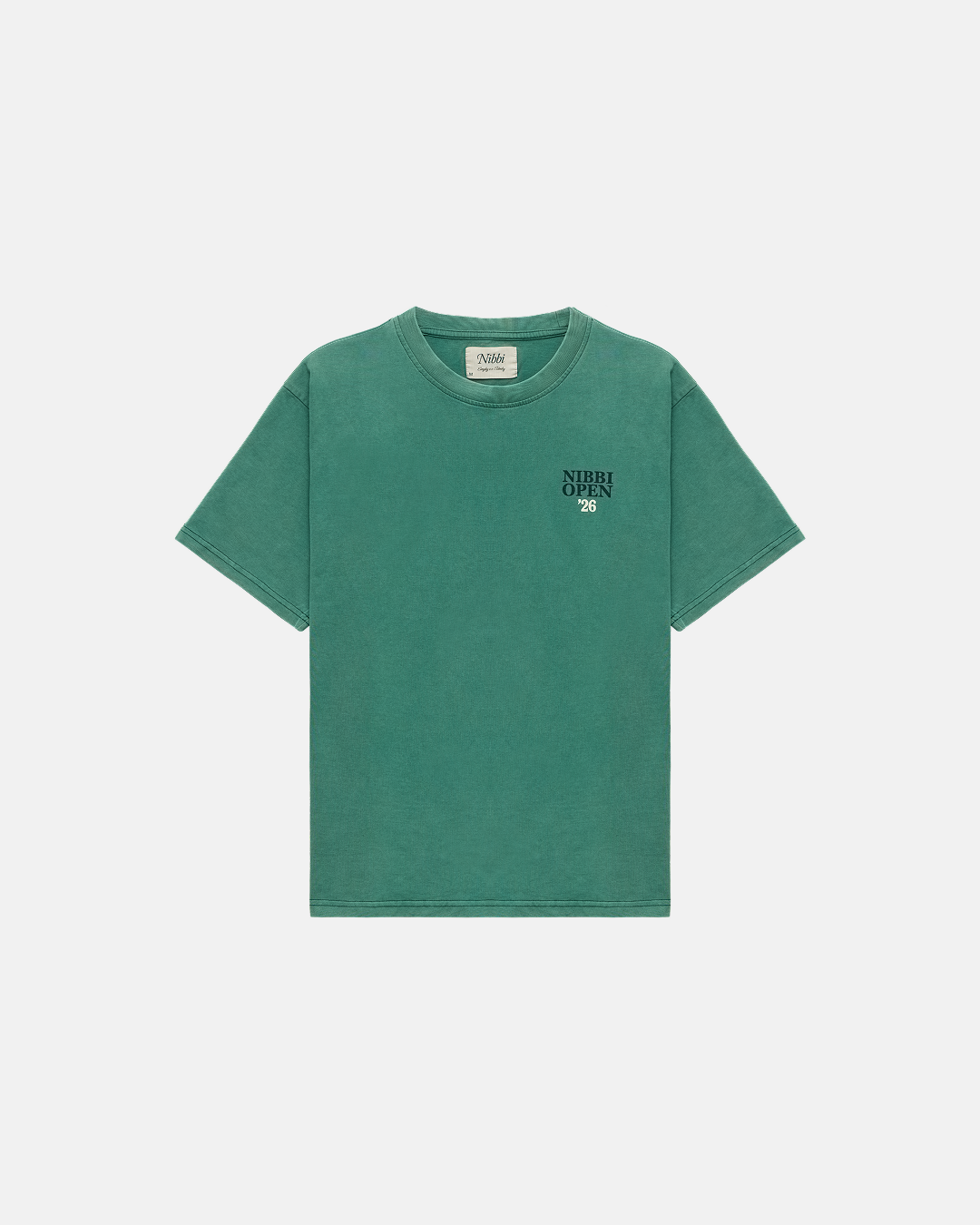 Nibbi Open T-Shirt - Washed Green