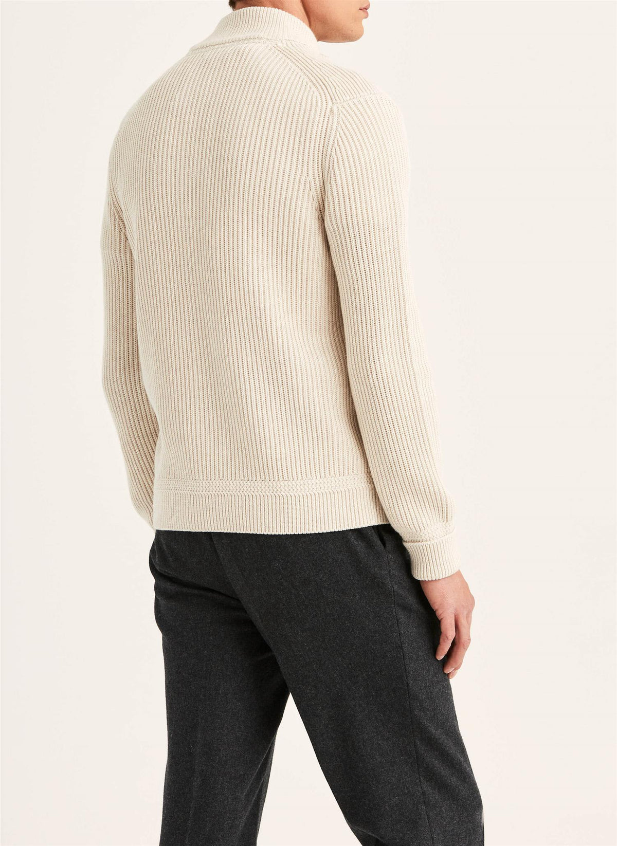 Duncan Zip Cardigan - Khaki