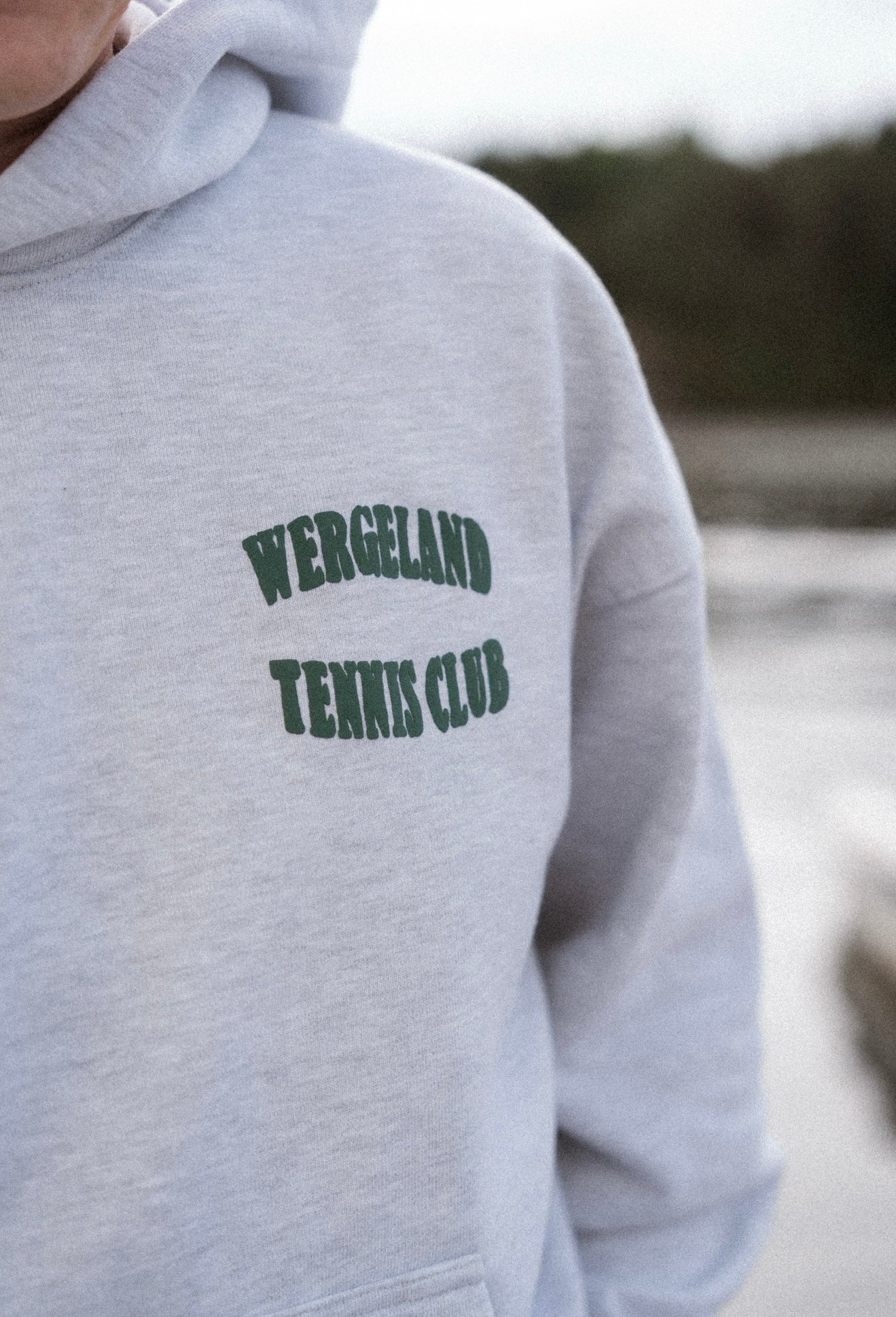 Tennis Club Hoodie - Lysegrå