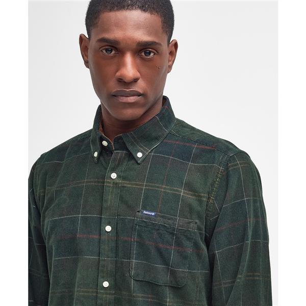 Blair Tailored Tartan Cord Shirt - Green