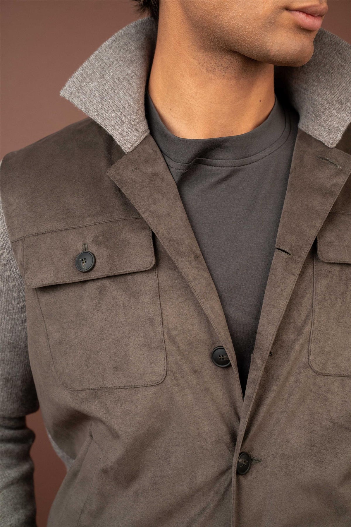 Alcantara Jacket - Taupe