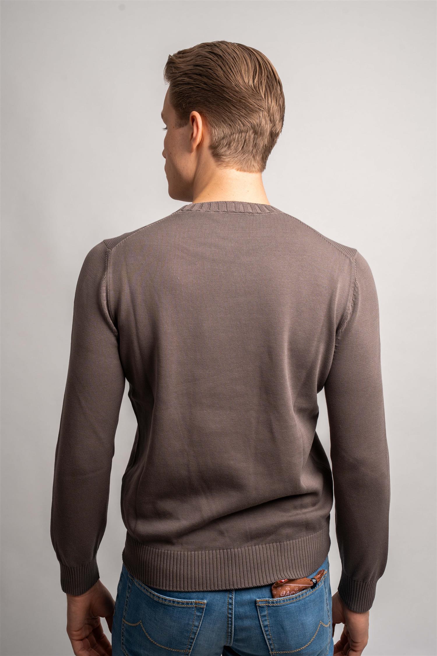 Cotton Crewneck - Brown