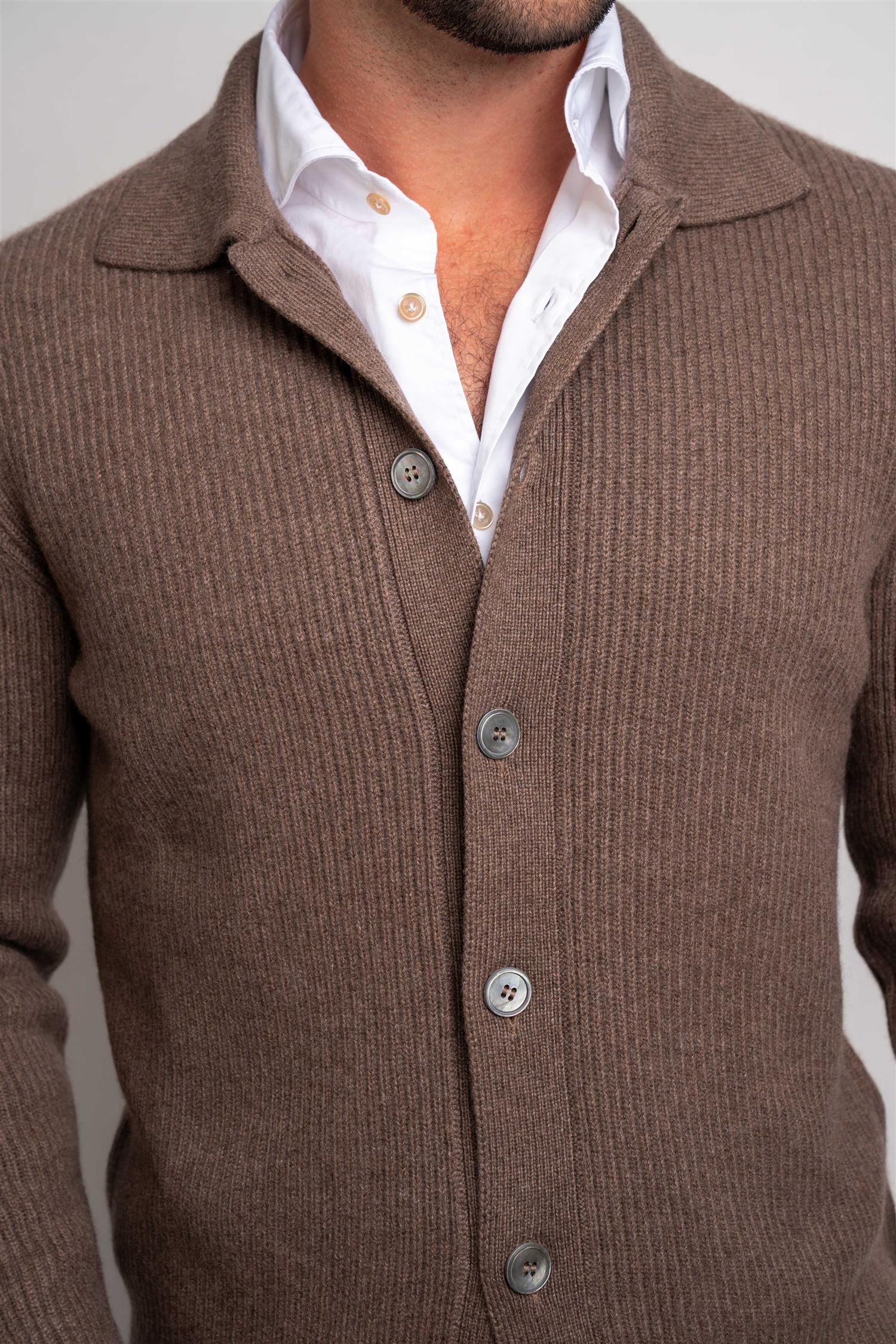 Cashmere Polo - Brown