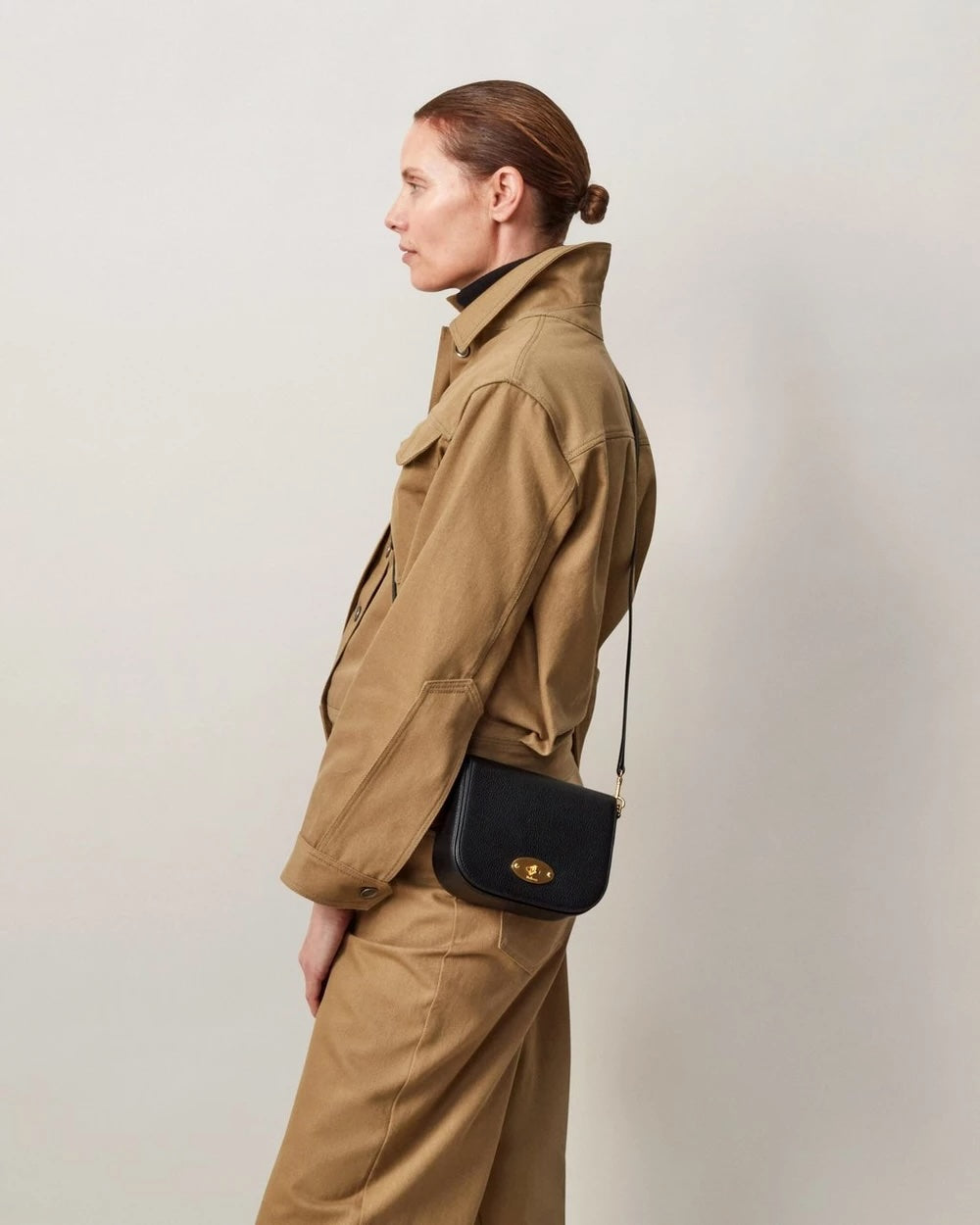 Small Darley Satchel Small Classic Grain Black
