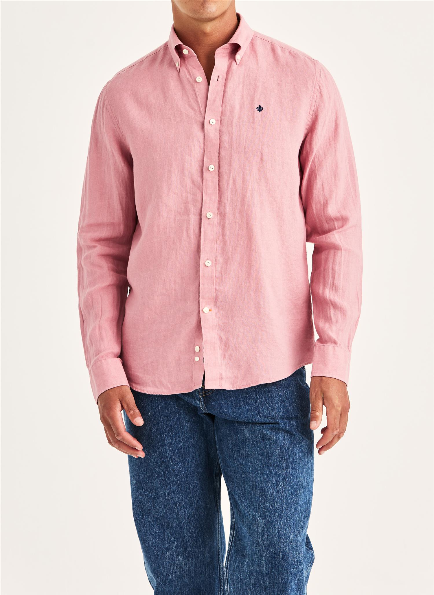 Douglas Linen Shirt - Pink