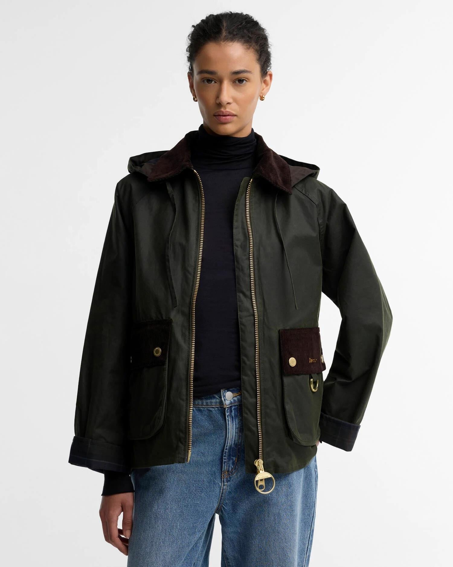 Barbour Carville Waxed Jacket Fern