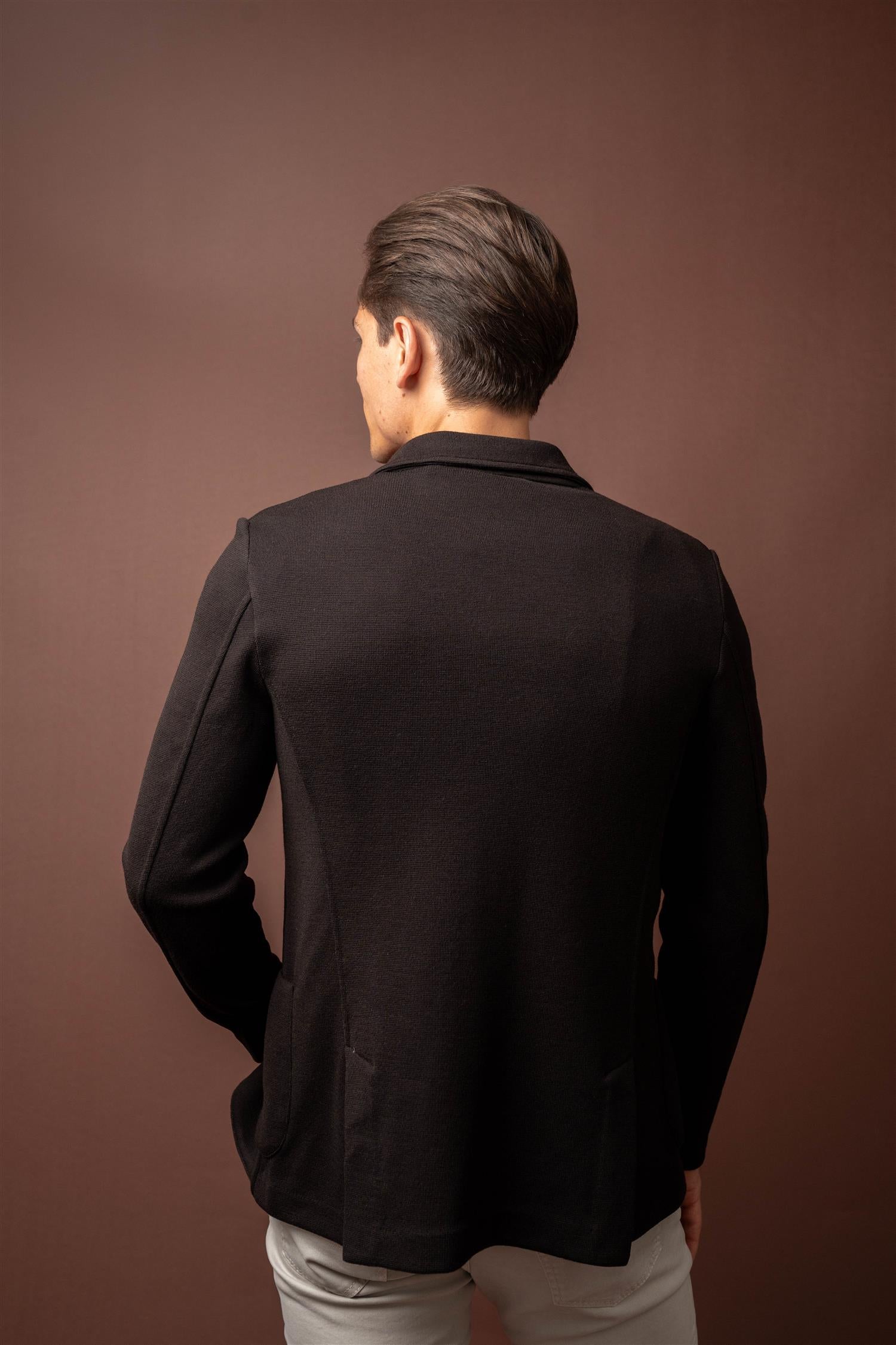 Rain Wool Blazer - Brown