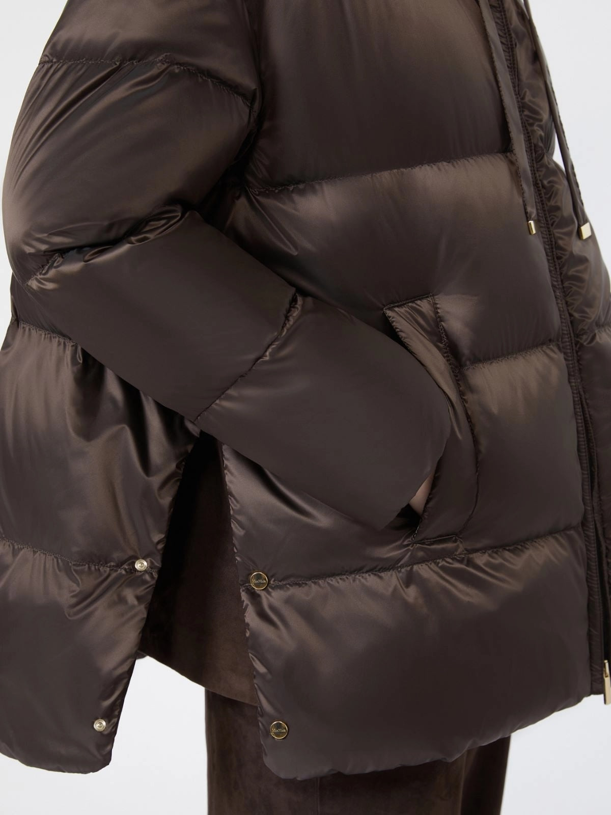 Short Puffer Jacket – Dark Brown