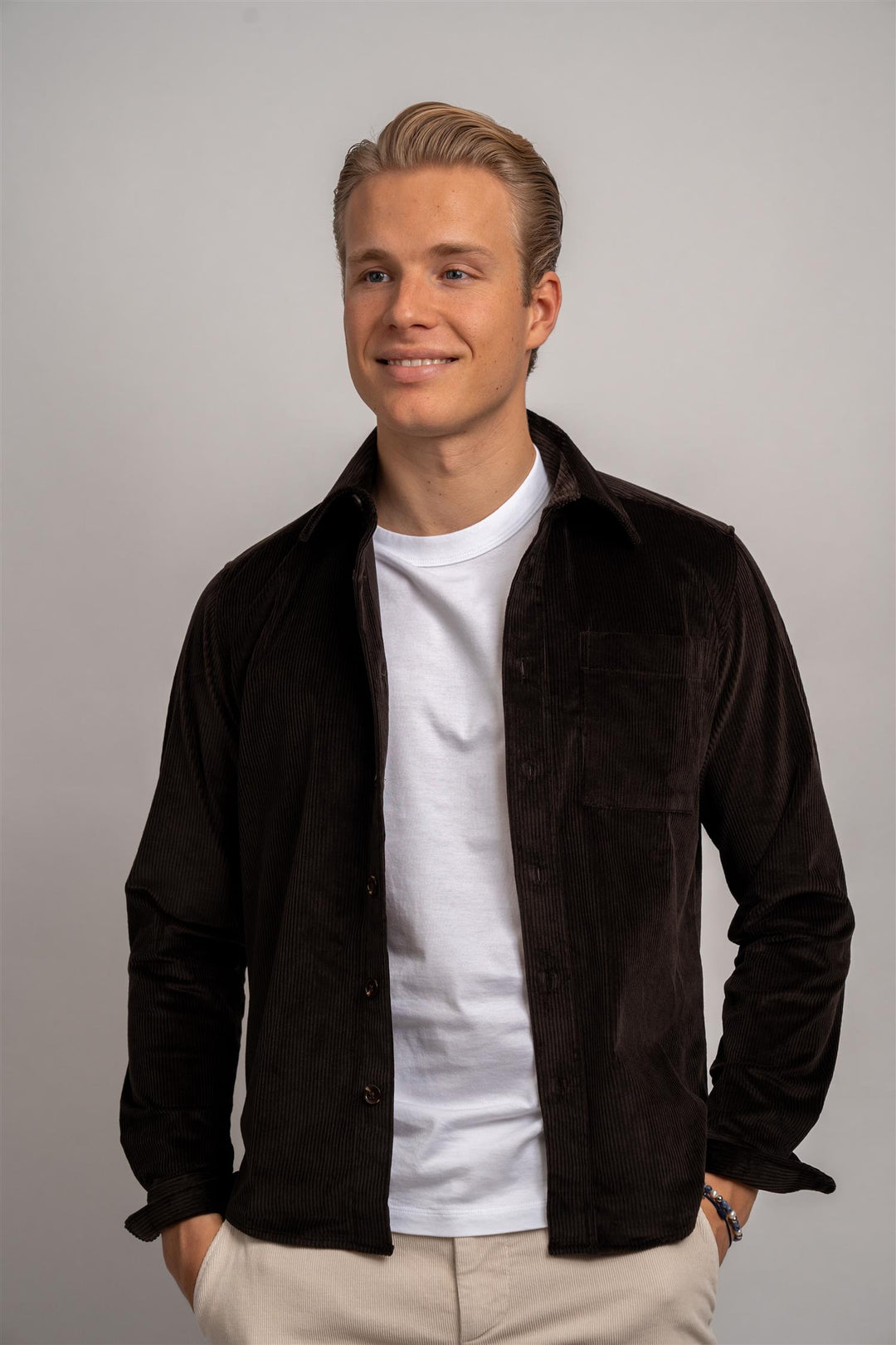 Cord Overshirt - Brown