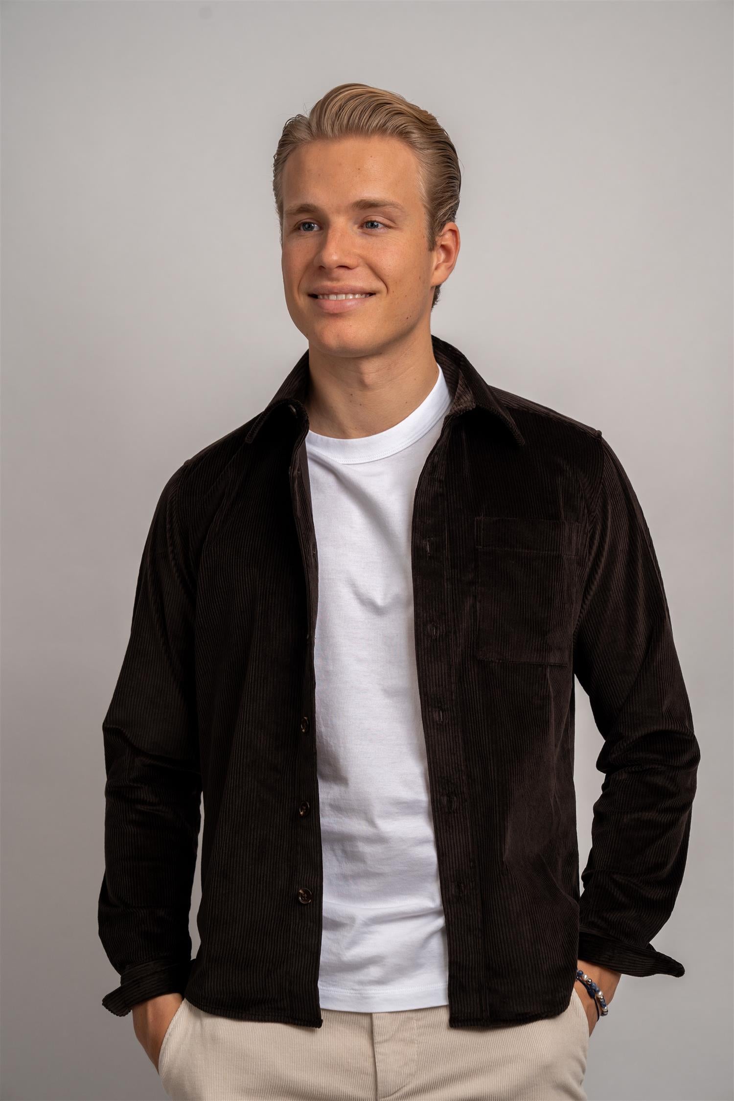 Cord Overshirt - Brown