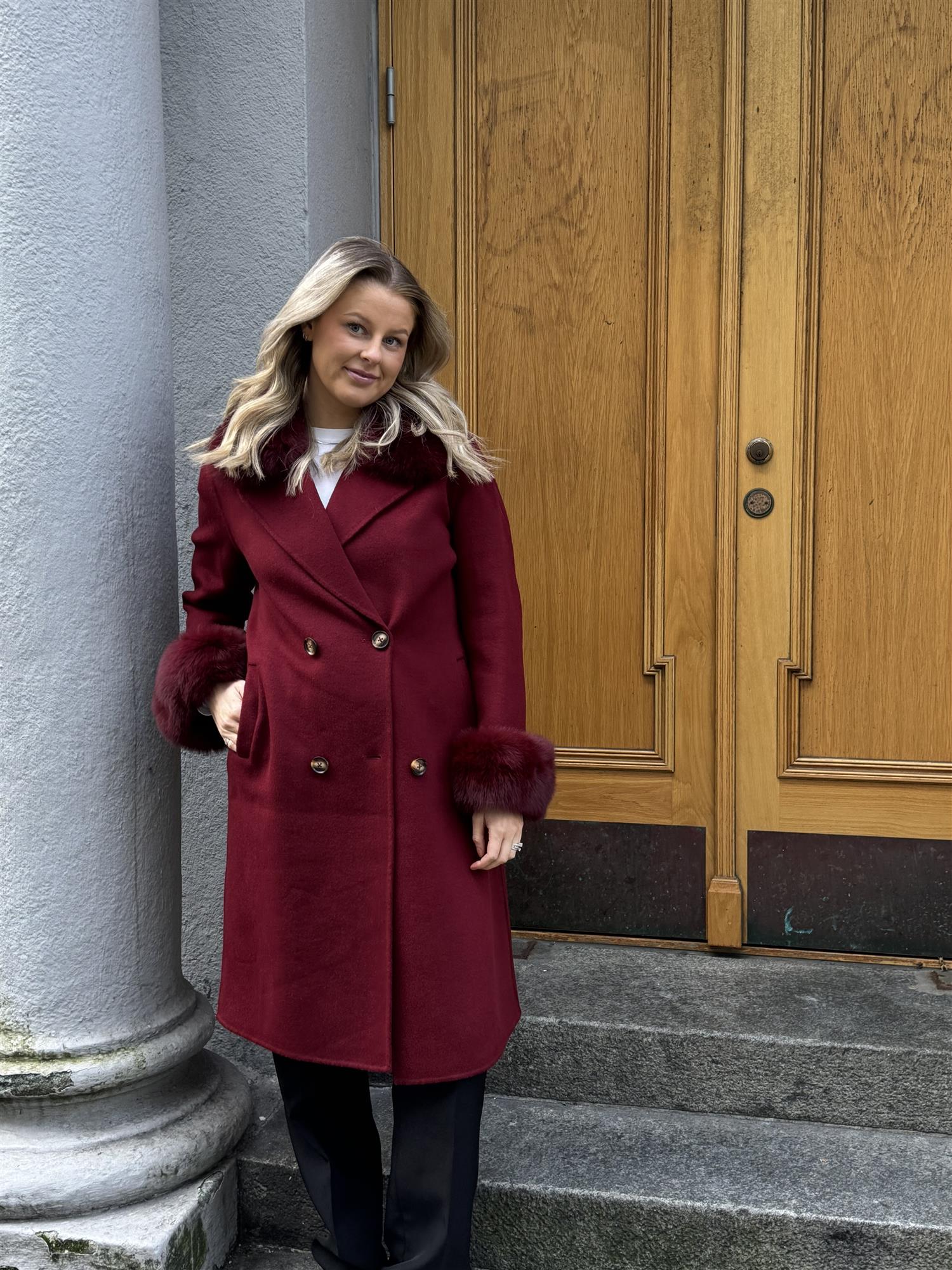 Marta Coat Burgundy
