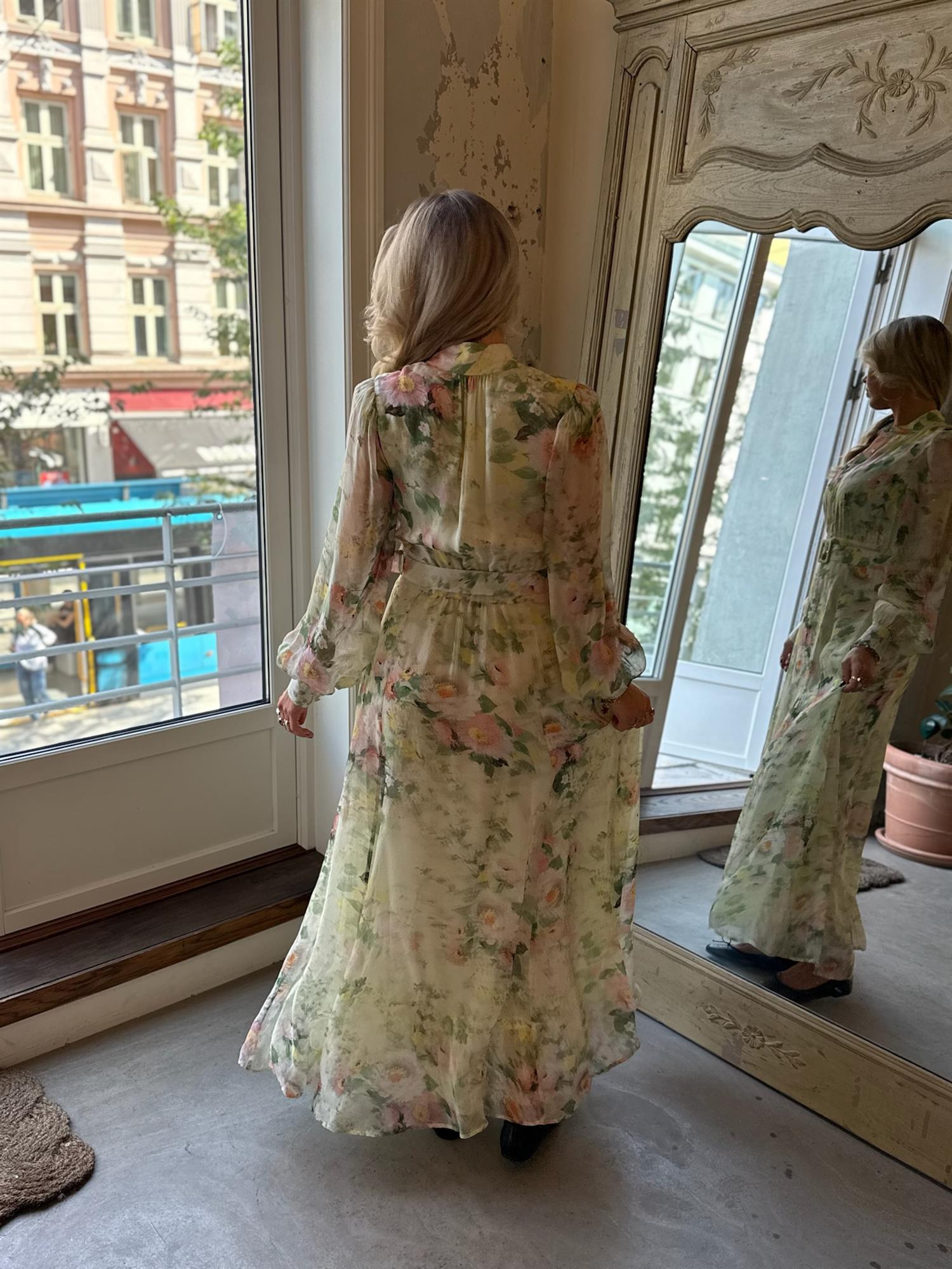 Organza Belt Dress