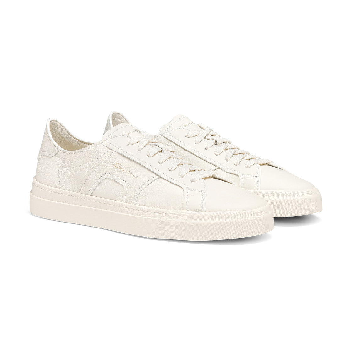 Double Buckle Sneaker - White