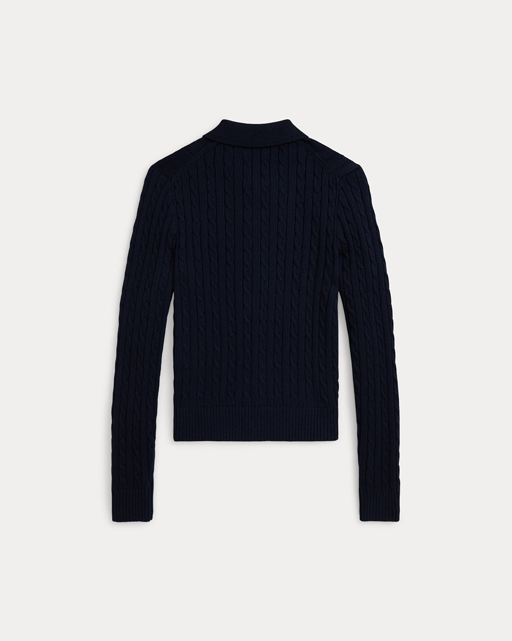 Cable Knit Cotton Cardigan Hunter Navy
