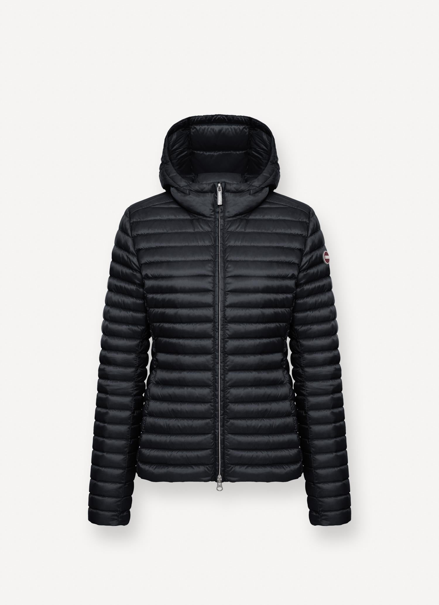 Quilted jacket with hood Black
