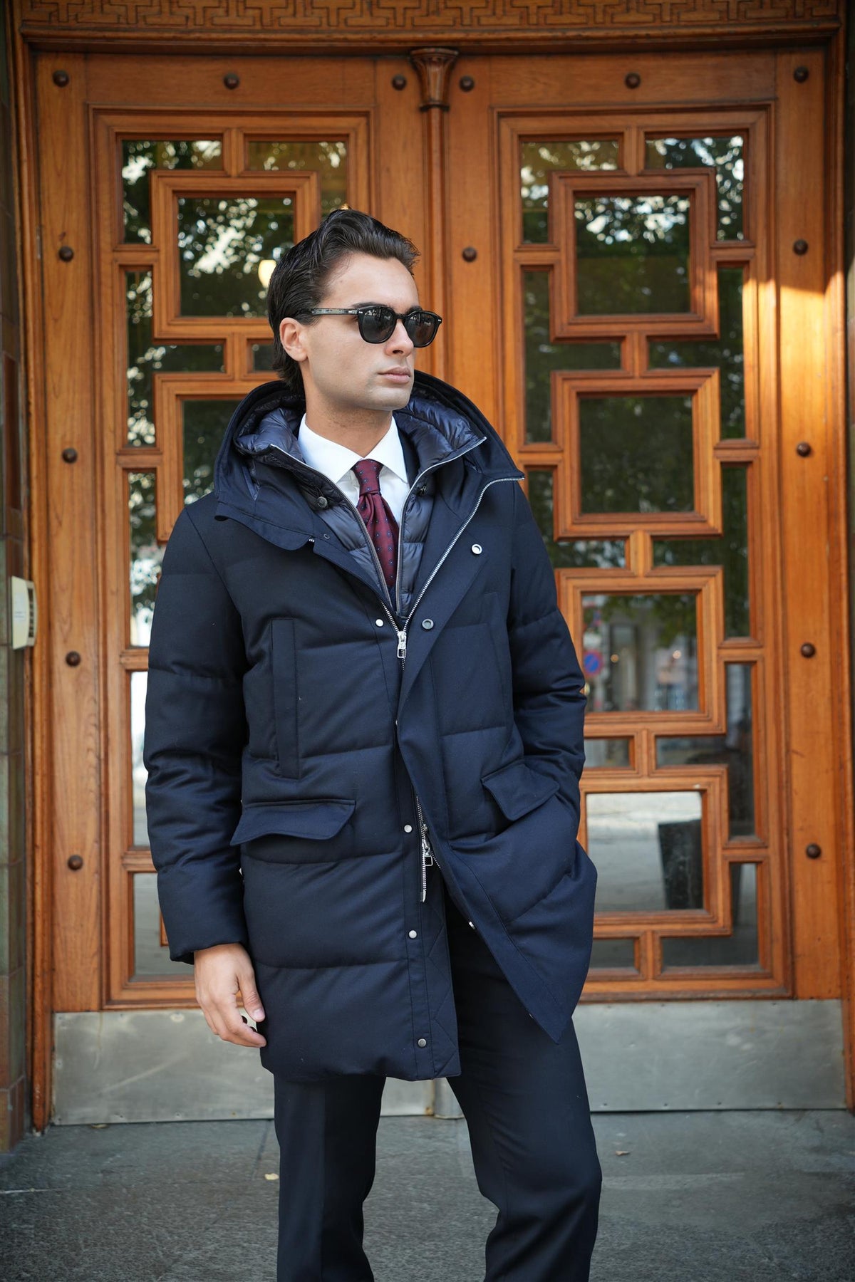 Man Down Coat - Navy