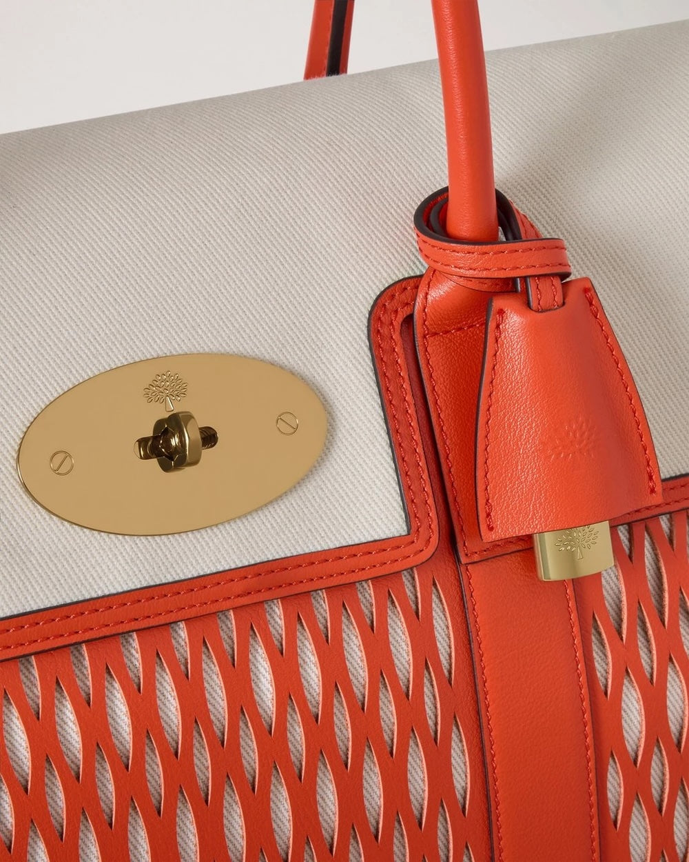 Bayswater Natural & Coral Orange Small Classic Grain