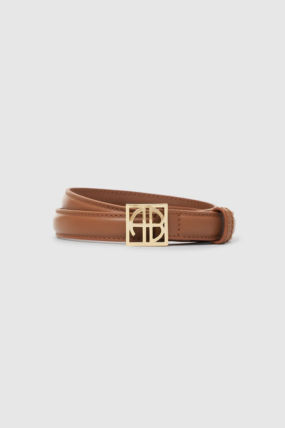 Monogram Belt Cognac