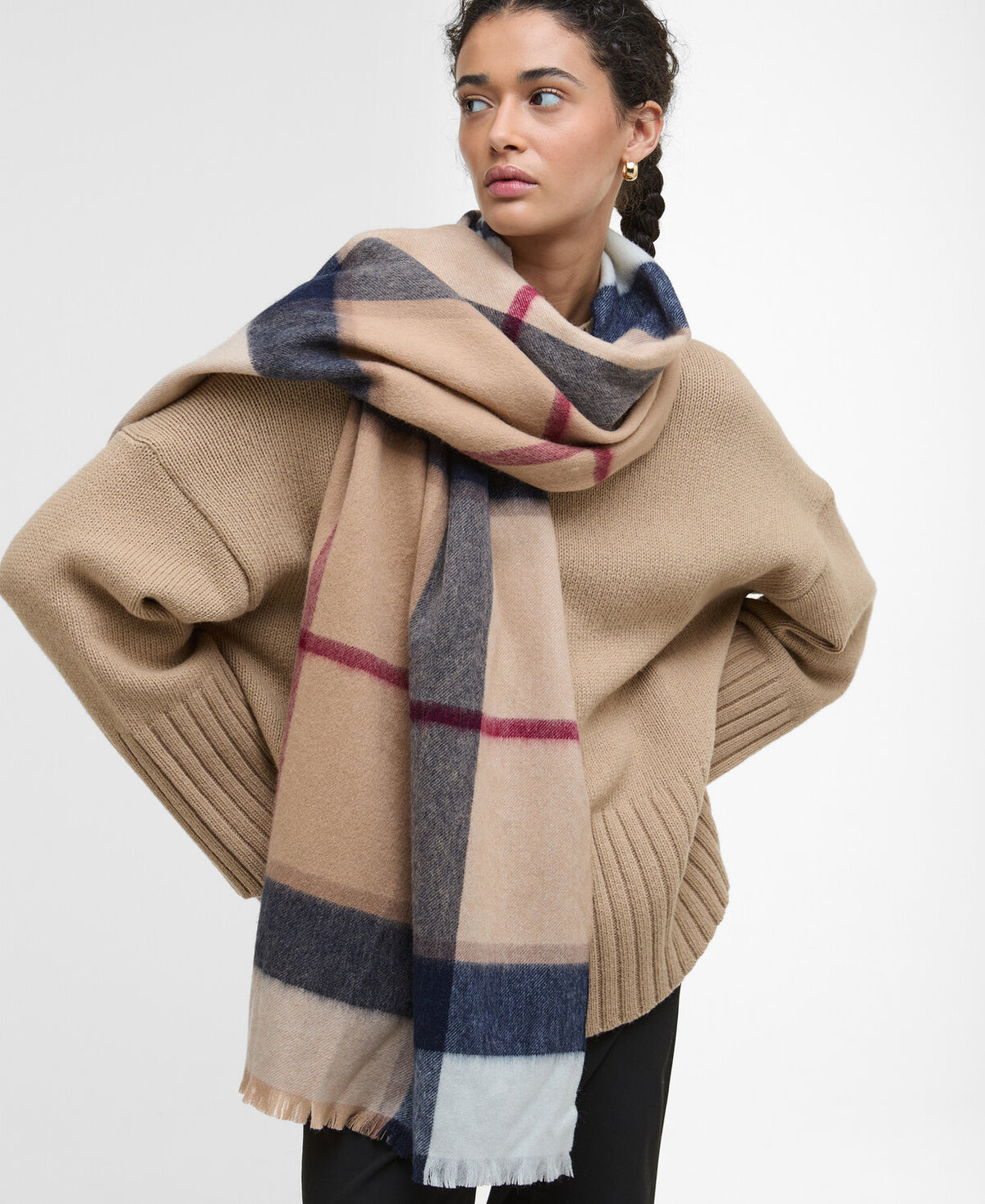 Rosefield Tartan Scarf - Brown