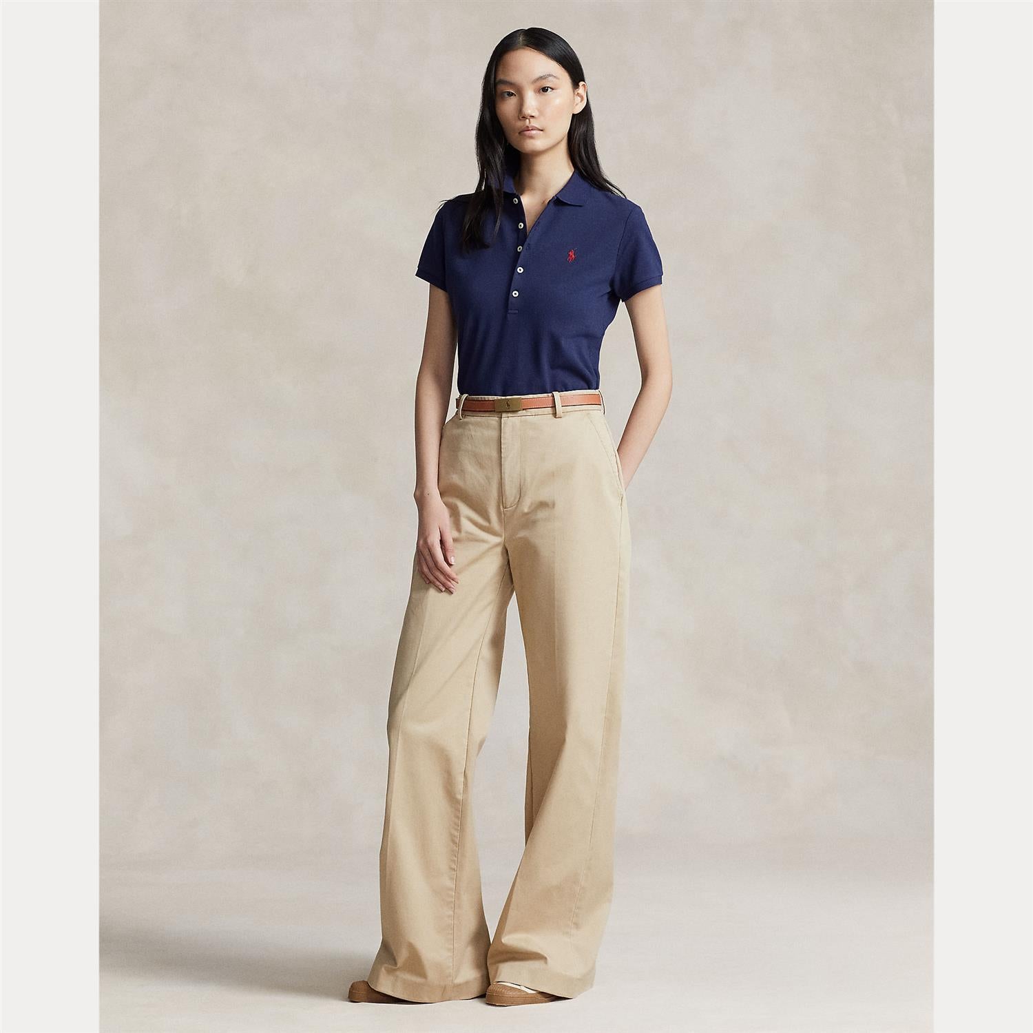 Slim Fit Stretch Polo Shirt Navy