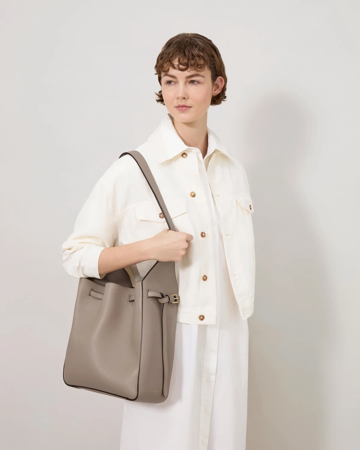 Lyra Bucket Cashmere Taupe Heavy Grain