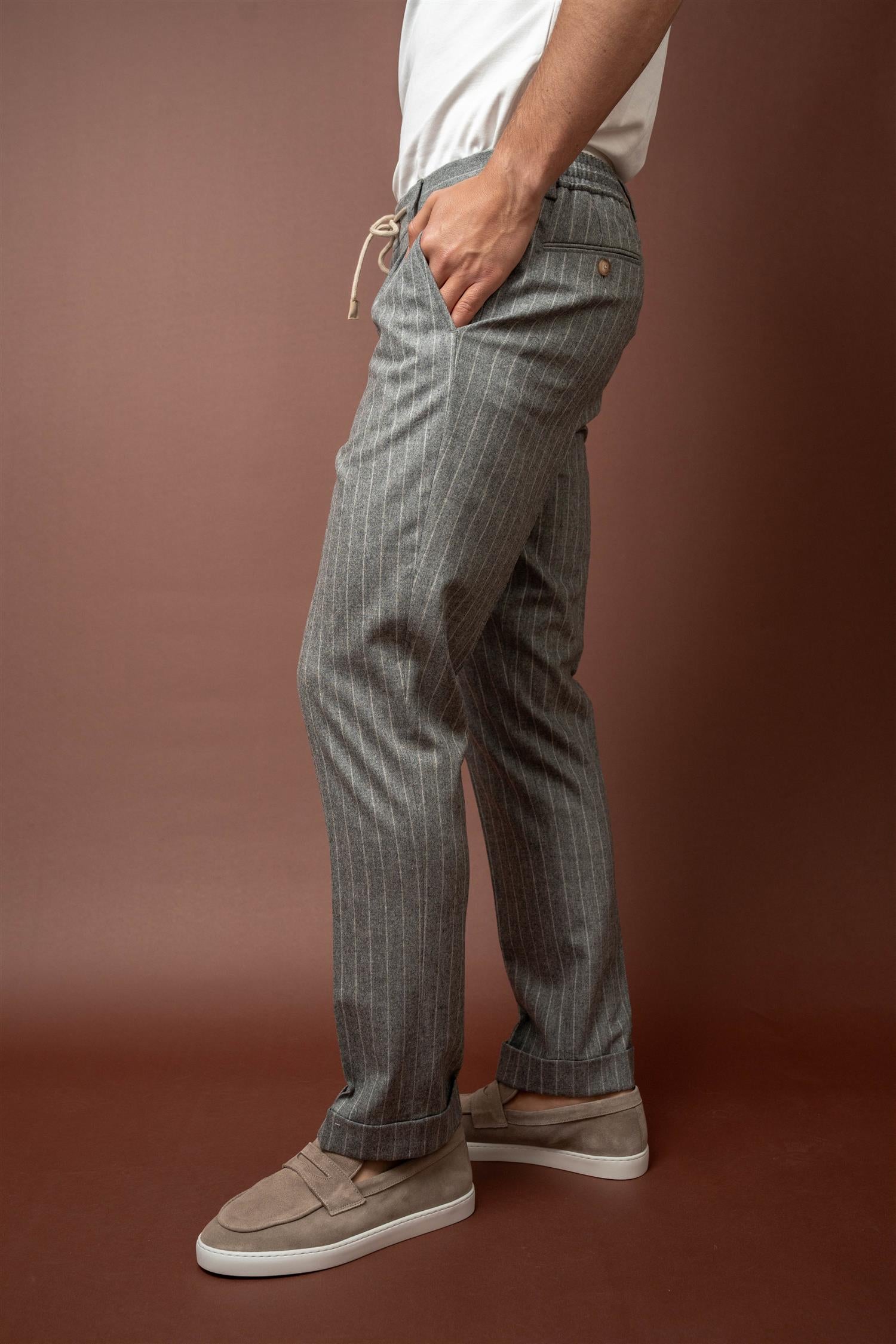 Pintstripe Trouser - Grey