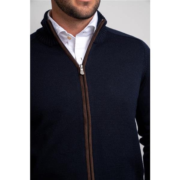 Full Zip - Navy/Brown