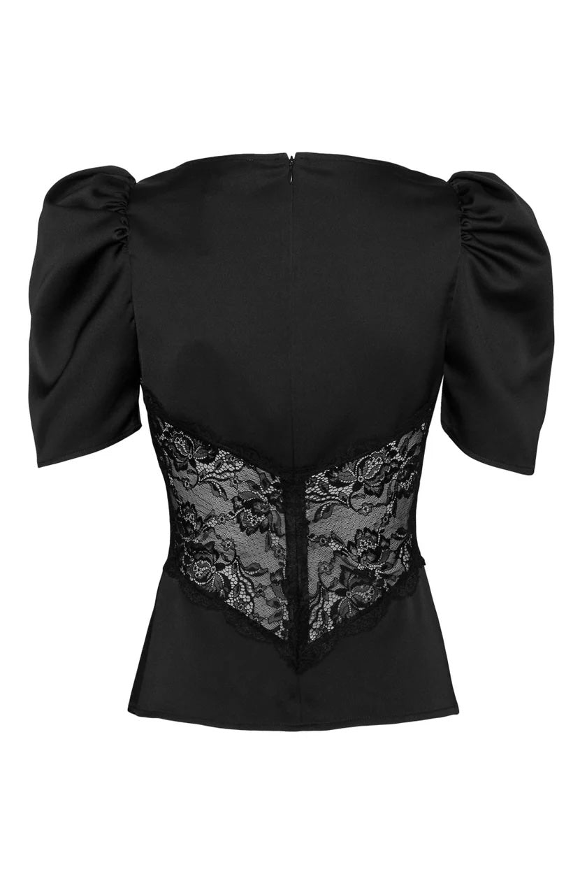 Francis Lace Top - Black