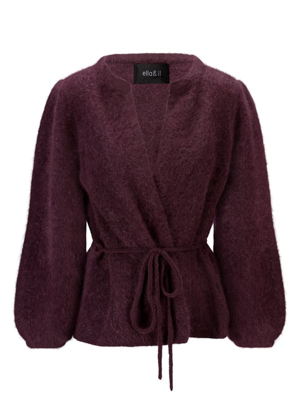 Fredrikke Chunky Cardigan Red Wine