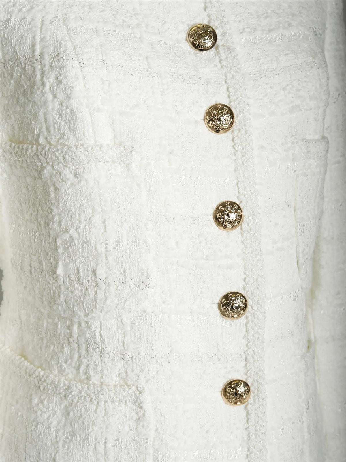 Ameline Bouclé Blazer Chalk White