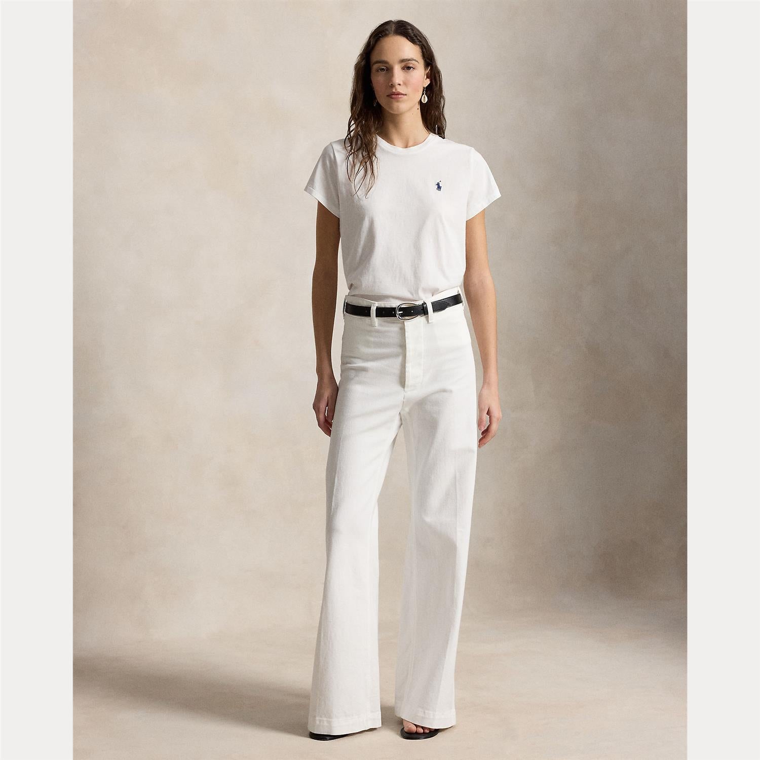 Classic Fit Cotton Jersey Crewneck Tee White