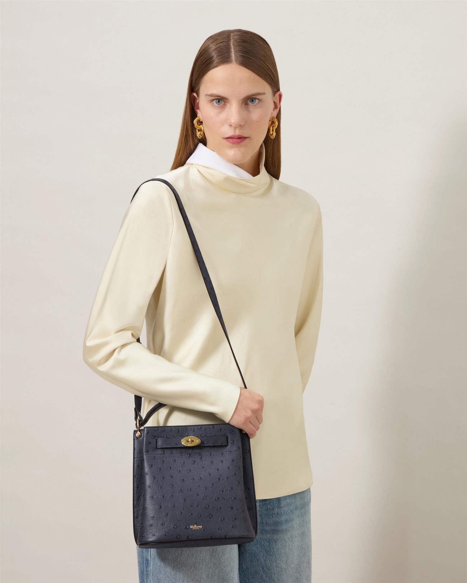 Islington Bucket Ostrich Print