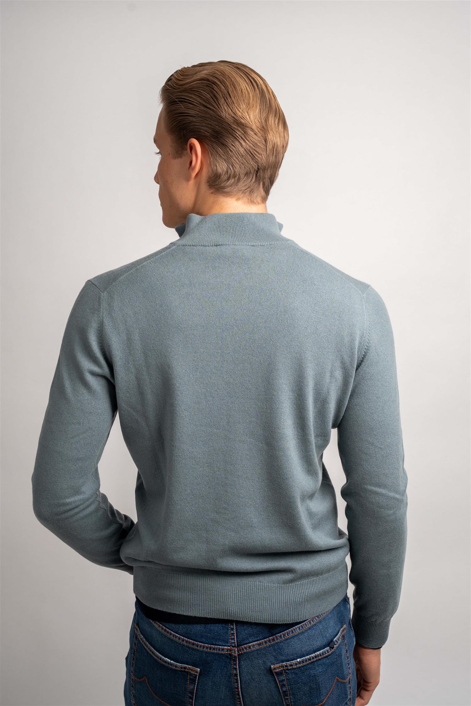 Half Zip Cashmere - Green