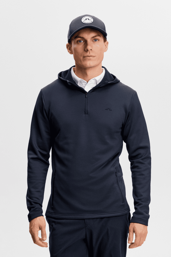 Aerial Quarter Zip Hood - Navy