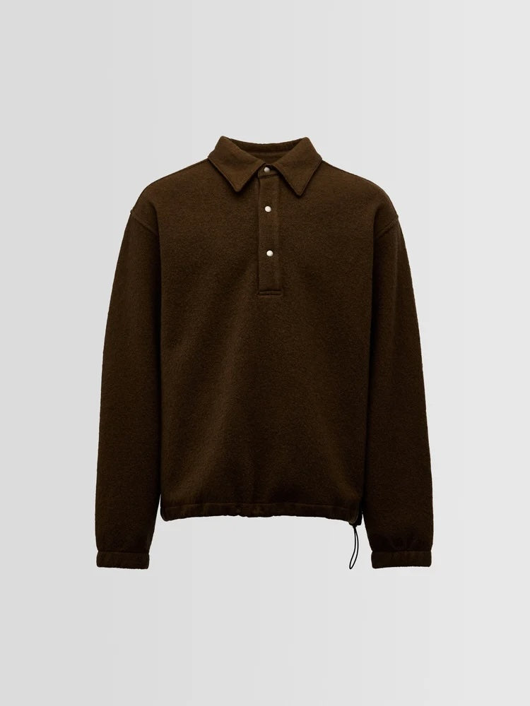 Oakdale Boiled Wool Shirt - Brown