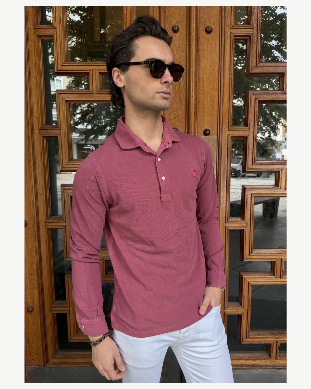 Chris LS Polo - Cherry