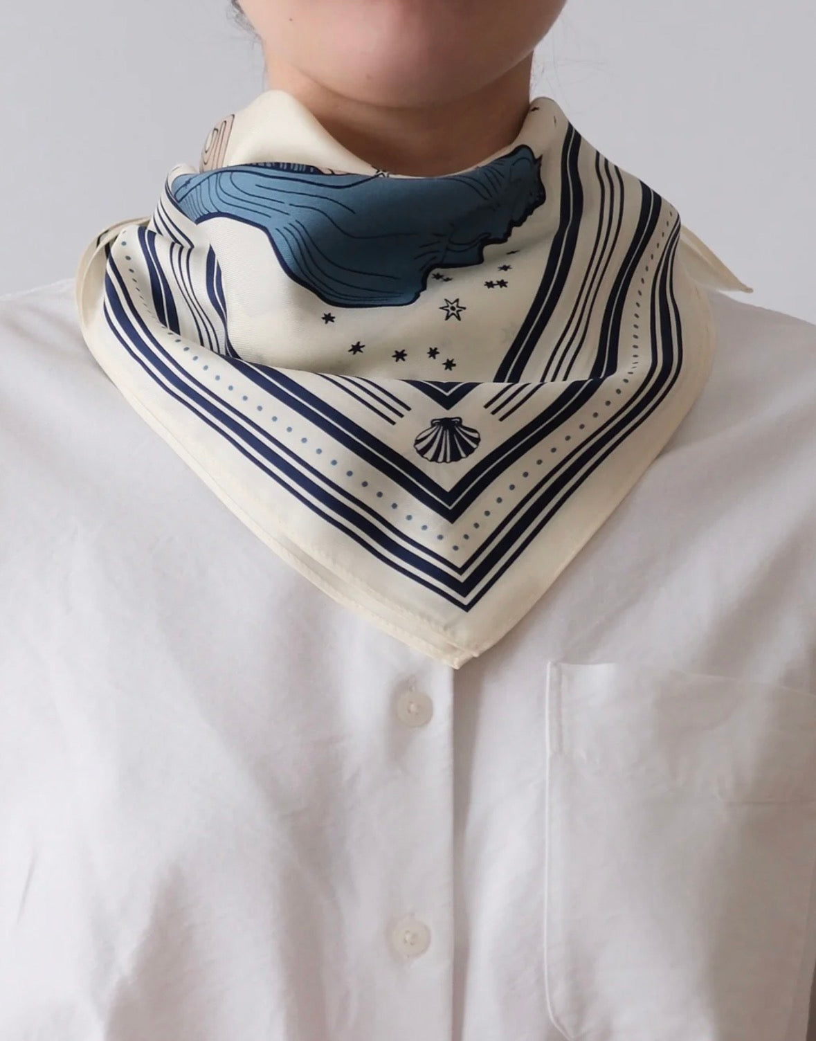Zodiac scarf - Aquarius 65 cm