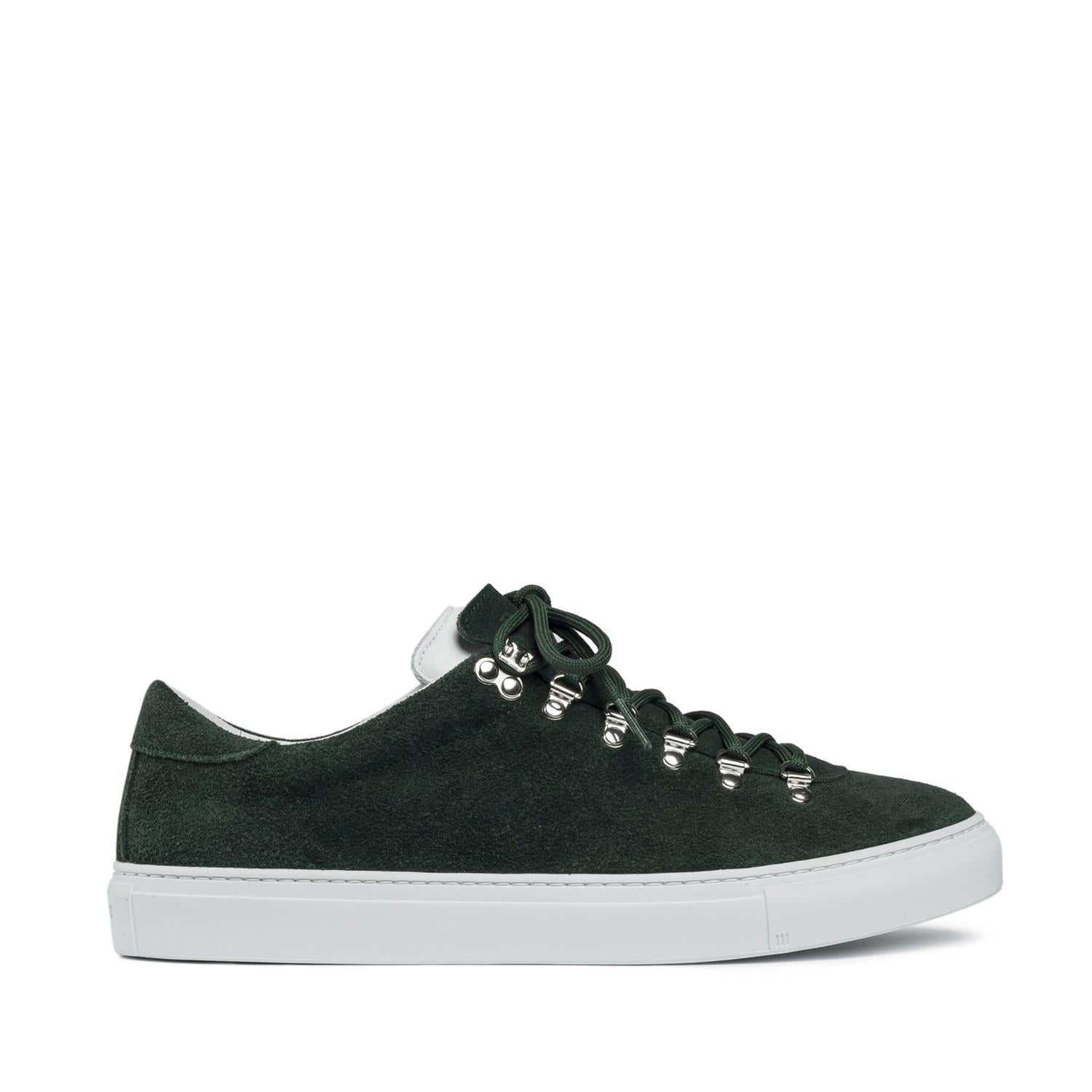 Marostica Low - Bottle Green Suede