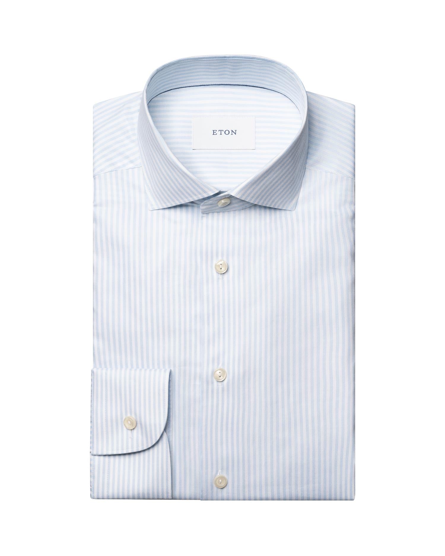 Benegal Stripe Signature Oxford Shirt - Light Blue