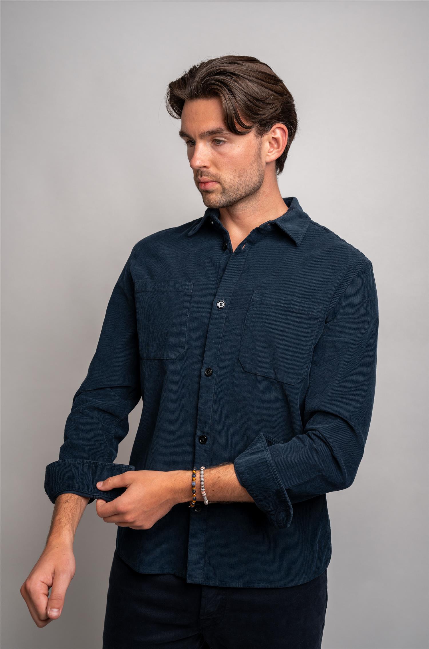 Shirt Jacket Cord - Navy