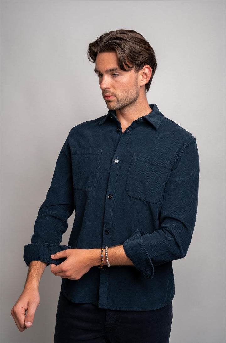 Shirt Jacket Cord - Navy