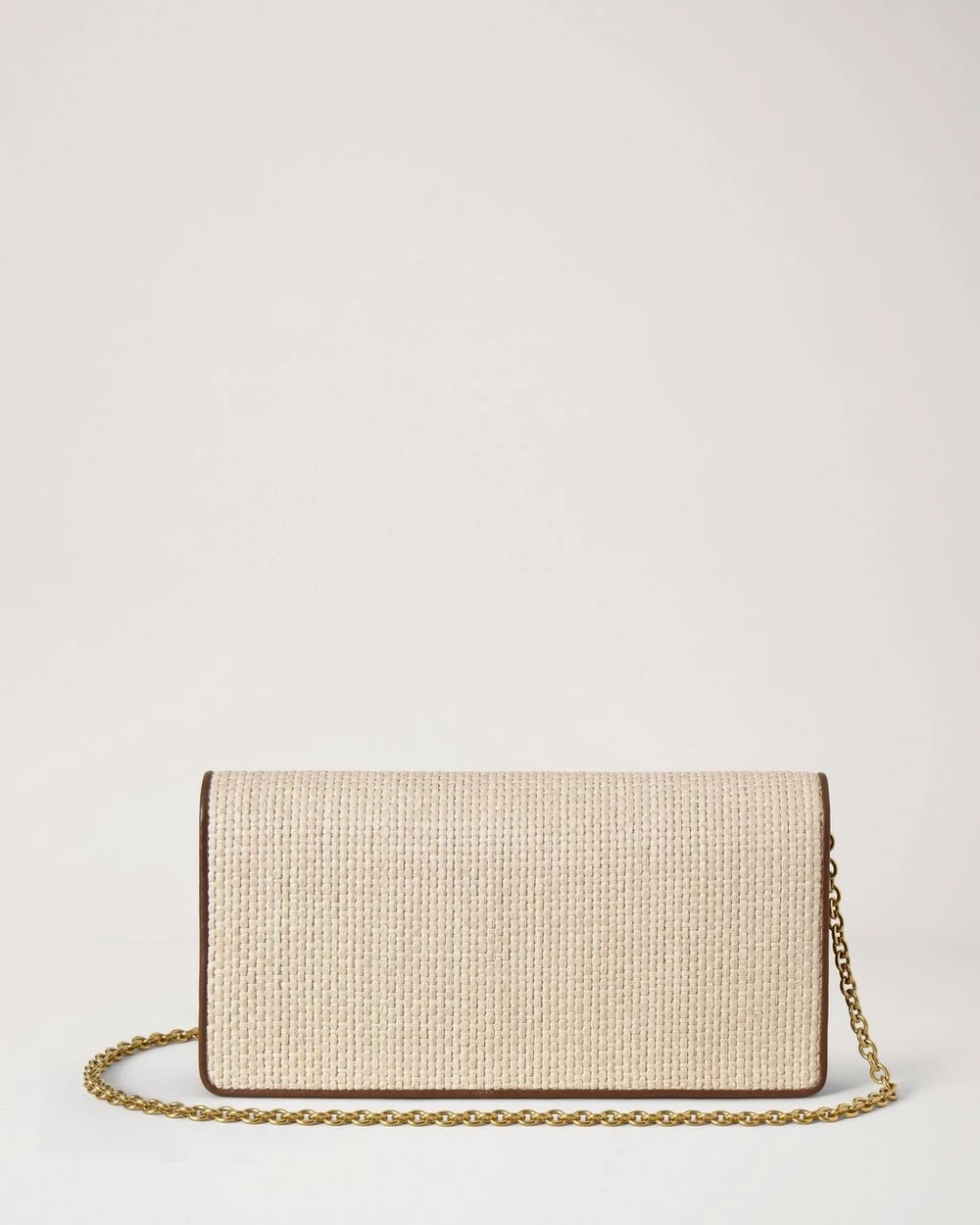 Darley Clutch Raffia Ecru-Bright Oak