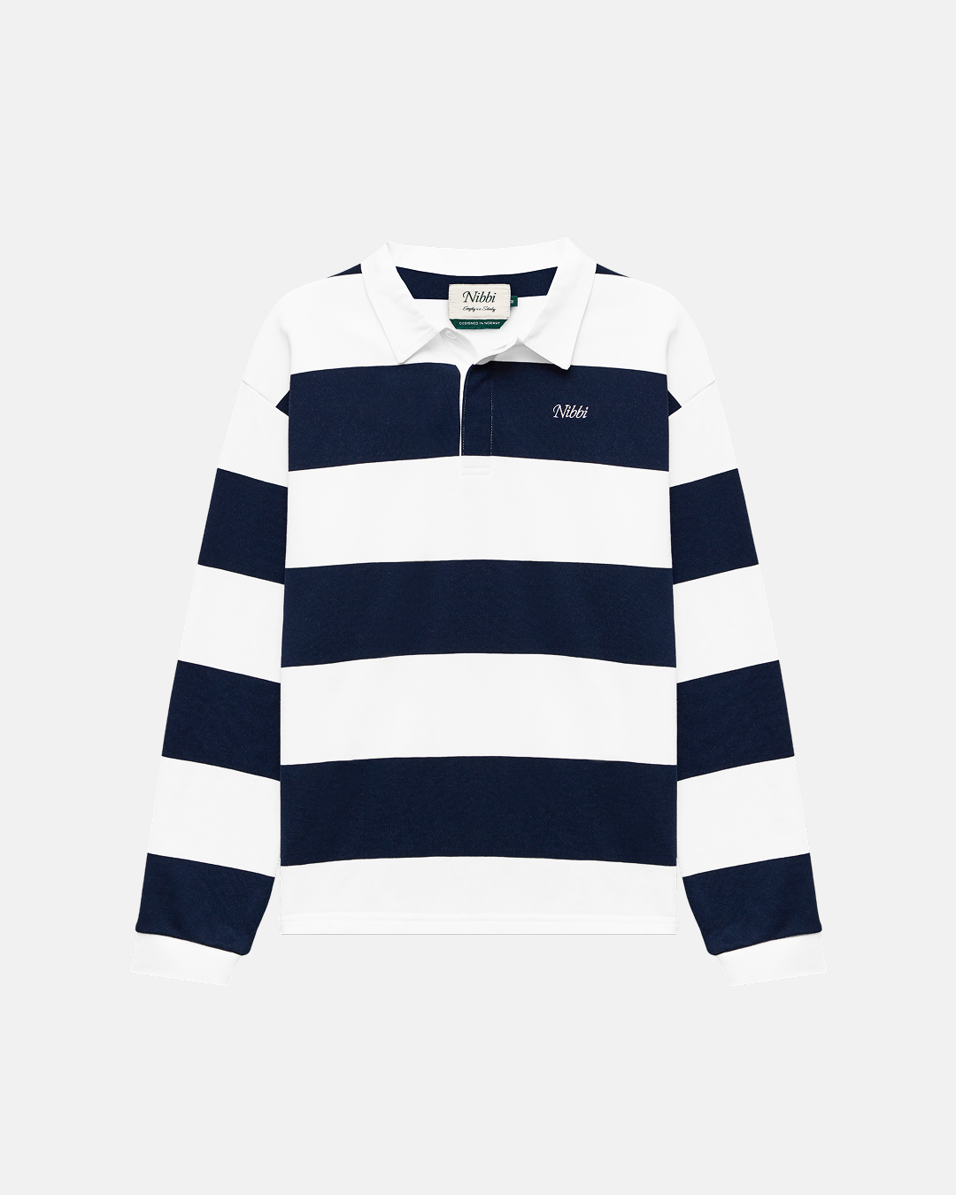 Striped Rugby - White / Navy
