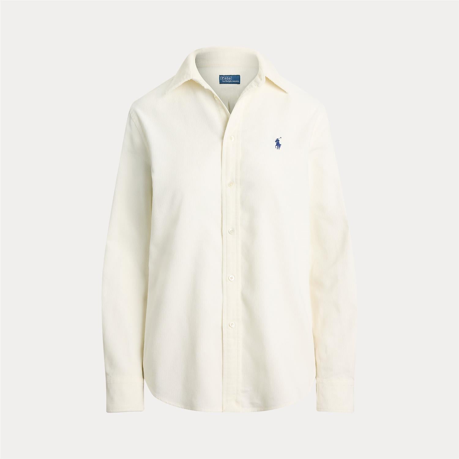 Classic Fit Cotton Corduroy Shirt Warm White
