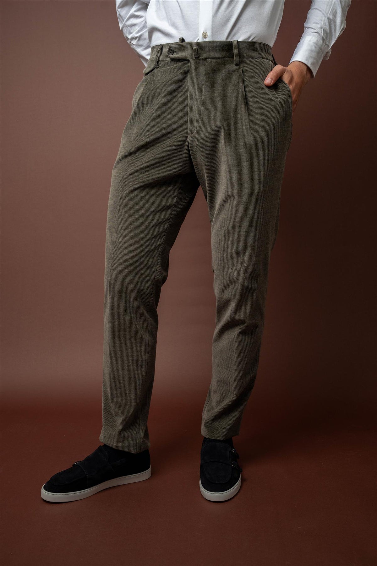 Cord Suit Pant - Green